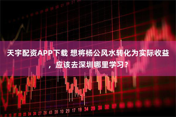 天宇配资APP下载 想将杨公风水转化为实际收益，应该去深圳哪里学习？